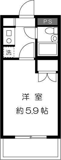 ジョイフル池上(ワンルーム/2階)の間取り写真