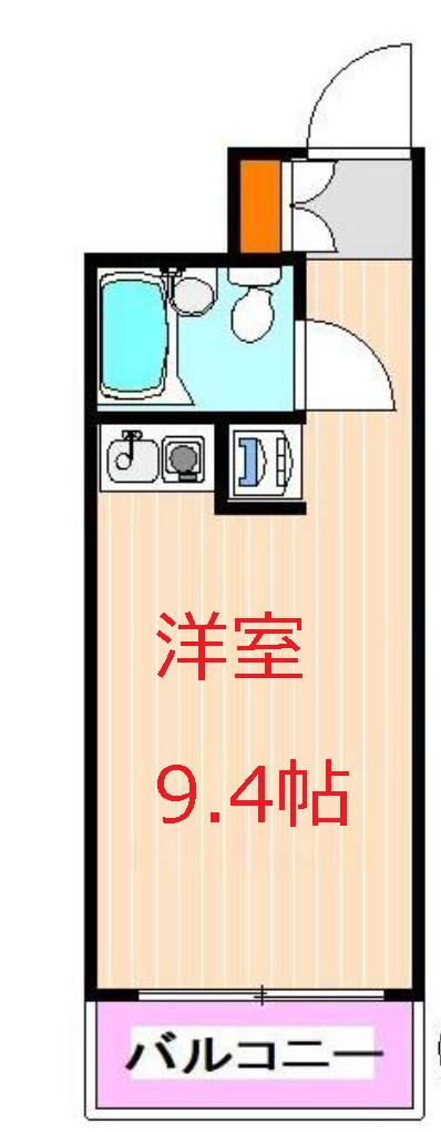 ライオンズマンション雪が谷大塚(ワンルーム/9階)の間取り写真
