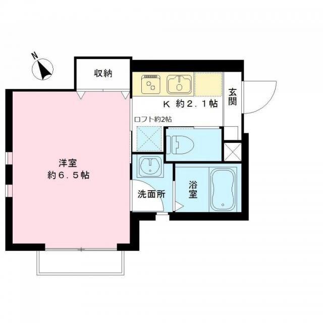 SEVEN SEAS セブンシーズ(1K/2階)の間取り写真