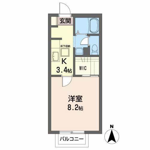 パストラル通町(1K/1階)の間取り写真