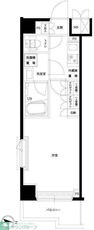 ルーブル武蔵新城六番館(1K/2階)の間取り写真