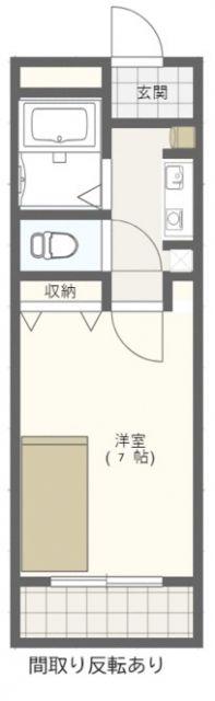 グリーンコーポさの(1K/3階)の間取り写真
