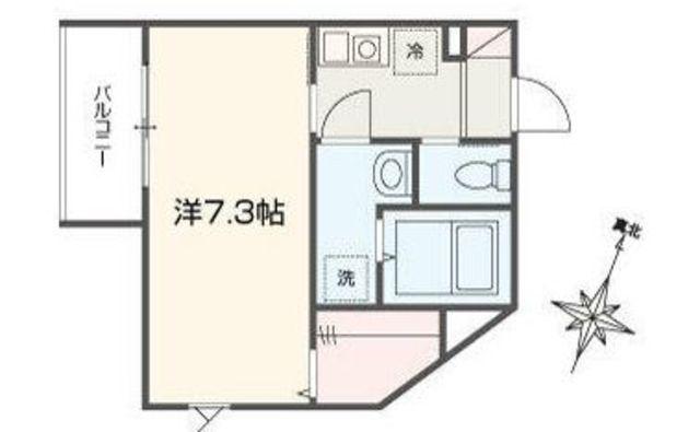 MELLAS葛西(1K/3階)の間取り写真