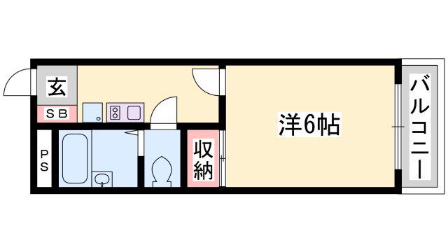 細江マンション(1K/2階)の間取り写真