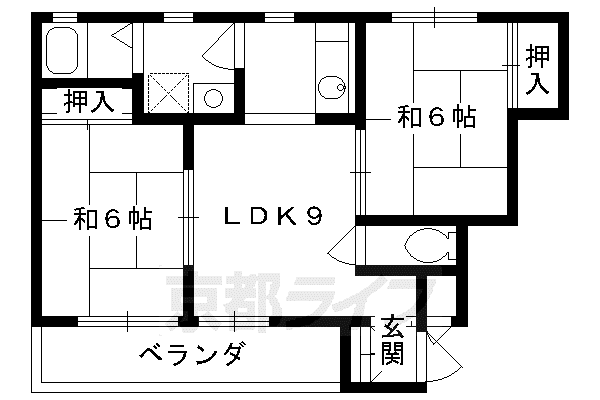 セトラファースト(2LDK/3階)の間取り写真