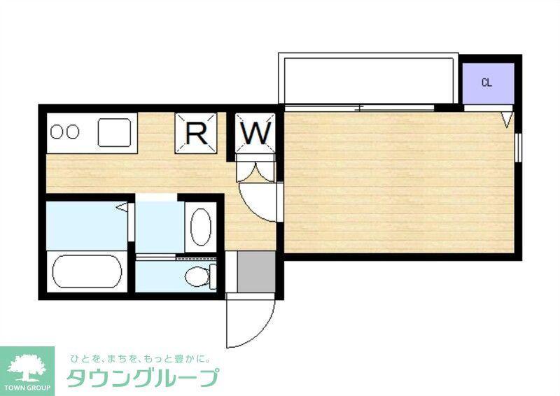 ルストーレ白岡(1K/3階)の間取り写真