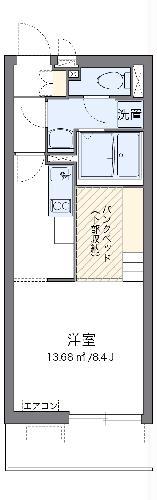 ミランダYI(ワンルーム/3階)の間取り写真