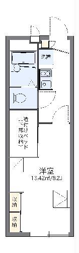 レオパレスパーシモン(1K/2階)の間取り写真