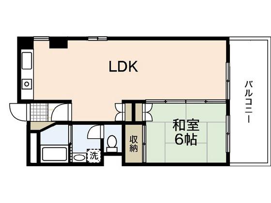 藤井ビル(1LDK/6階)の間取り写真