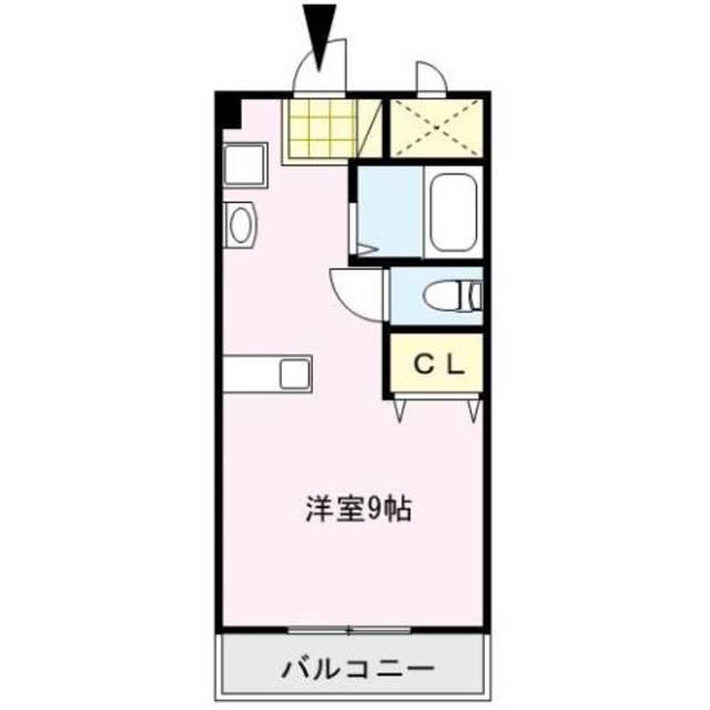 ピュアハウス(ワンルーム/3階)の間取り写真