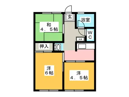 TANAKA(3K/2階)の間取り写真