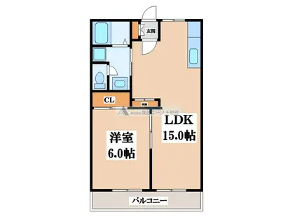 アメニティイシダII(1LDK/1階)の間取り写真