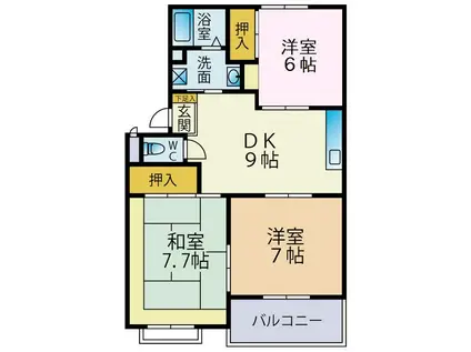 末広サンフレア(3DK/3階)の間取り写真