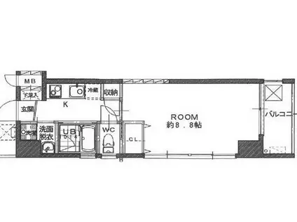 CORE21 西千石(1K/6階)の間取り写真
