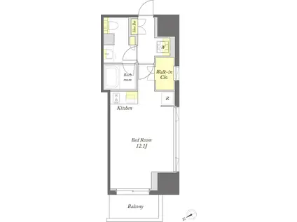 プライムメゾン湯島(ワンルーム/7階)の間取り写真