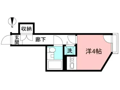 ティーエスハイツ経堂(ワンルーム/3階)の間取り写真