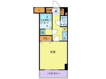 スカイコート本郷東大前壱番館(1K/8階)の間取り写真