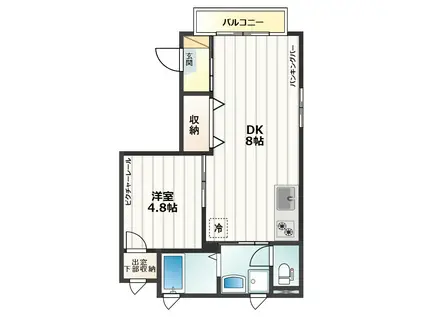 アグネス南阿佐ヶ谷(1DK/2階)の間取り写真