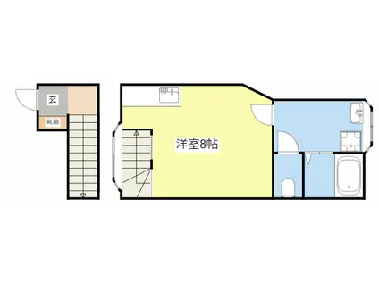 レジデンス五個荘2(ワンルーム/2階)の間取り写真