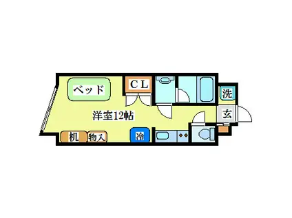 メゾン清田21(ワンルーム/2階)の間取り写真