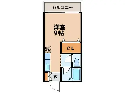 セレーネ(ワンルーム/1階)の間取り写真