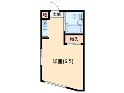 新中里コーポ(ワンルーム/1階)の間取り写真