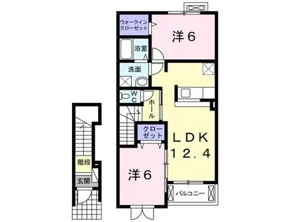 ブリュワリー豊洲 II棟(2LDK/2階)の間取り写真
