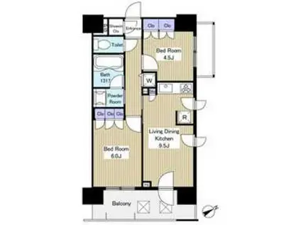 パークアクシス西船橋本郷町(2LDK/3階)の間取り写真