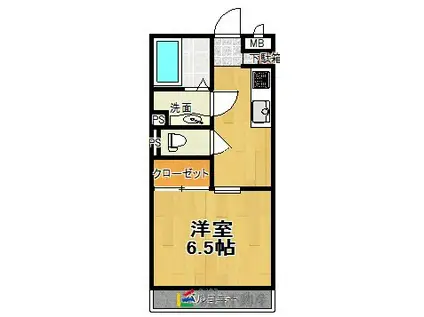 RESPIRAR(1K/1階)の間取り写真