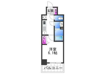 プレサンス南堀江ザ・センス(1K/7階)の間取り写真