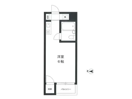 モナークマンション大久保(ワンルーム/9階)の間取り写真