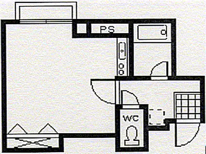 大分中島マンション(ワンルーム/1階)の間取り写真
