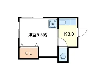 第2酒井マンション(1K/2階)の間取り写真