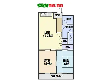 ルイール21(2LDK/1階)の間取り写真