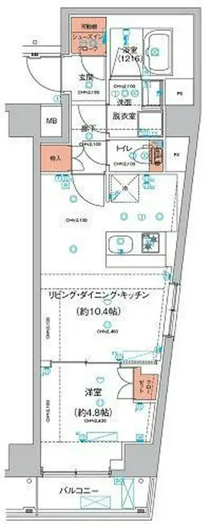 ハーモニーレジデンス東京羽田スカイブリッジ 3階階 間取り