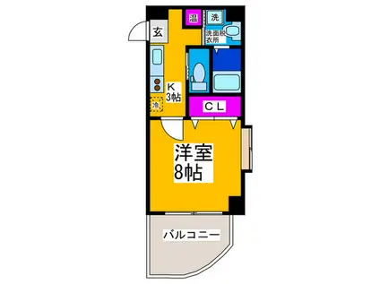 サンステージ中百舌鳥(1K/7階)の間取り写真