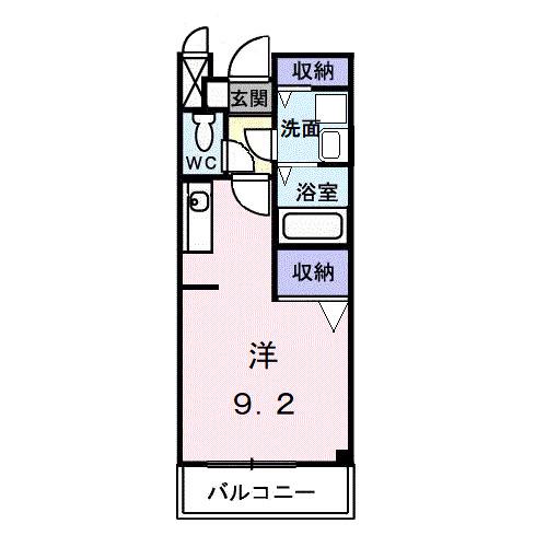 ＪＲ予讃線 坂出駅 バス乗車時間：12分 最寄りバス停で下車 徒歩3分 2階建 築15年(ワンルーム/2階)の間取り写真