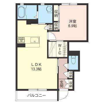 フェリーチェ夏見(1LDK/1階)の間取り写真