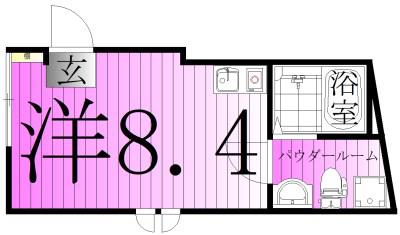FOR SQUARE(ワンルーム/2階)の間取り写真