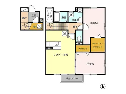 フォーシーズン I(2LDK/2階)の間取り写真