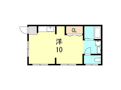 山田ハイツ(ワンルーム/2階)の間取り写真