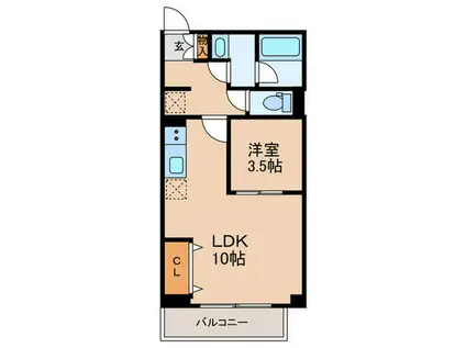 ネオコート下北沢(1LDK/1階)の間取り写真