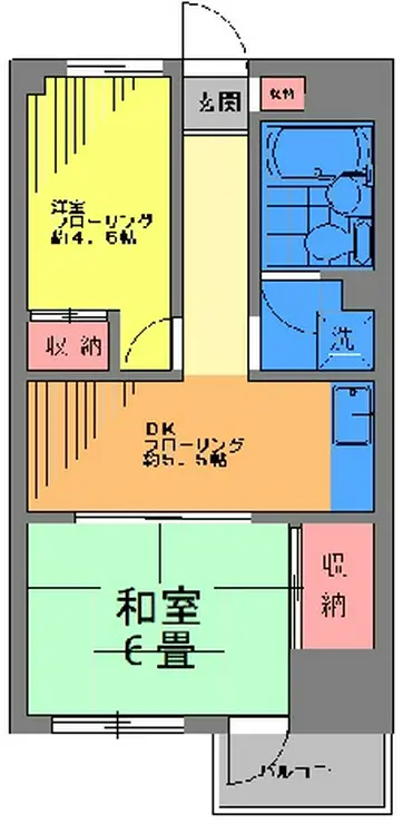 マンションアルファ不動前 4階階 間取り