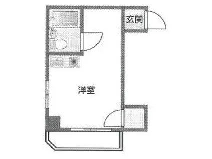 コーポ中島(ワンルーム/1階)の間取り写真