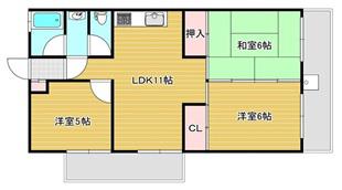ニューハイツ新在家(3LDK/2階)の間取り写真