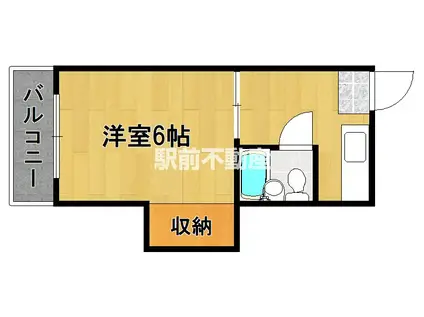 PHOENIX香椎参道(1DK/2階)の間取り写真