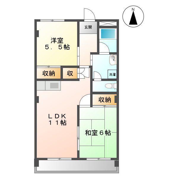 スティルネス洋(2LDK/3階)の間取り写真