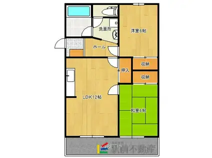 コーポ江戸屋敷200棟(2LDK/2階)の間取り写真
