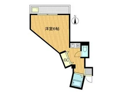 六甲カーサ・デ・ピエドラ(1K/3階)の間取り写真