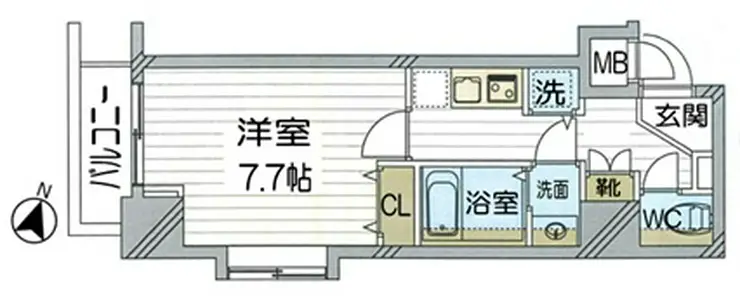 グランド・ガーラ西麻布 7階階 間取り